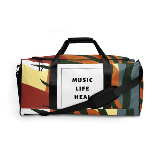 MUSIC, LIFE, HEAL Safari Duffle bag